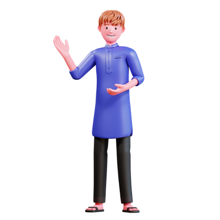 Islamic Male  3D Illustration