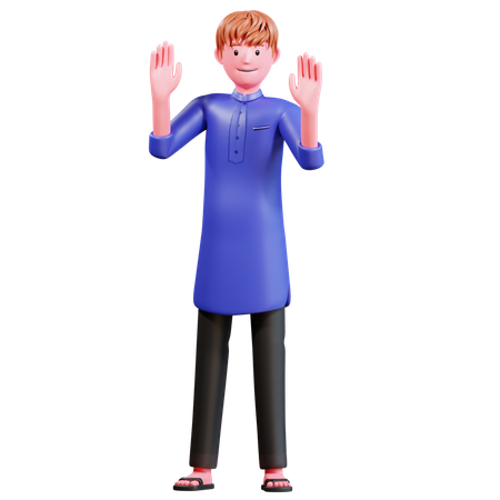 Islamic Male  3D Illustration