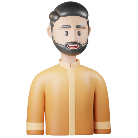 Islamic Man  3D Icon