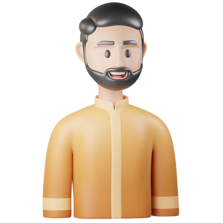 Islamic Man  3D Icon