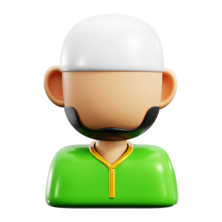 Islamic Man  3D Icon