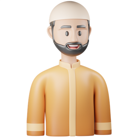 Islamic Man Hat  3D Icon