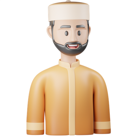 Islamic Man Hat  3D Icon