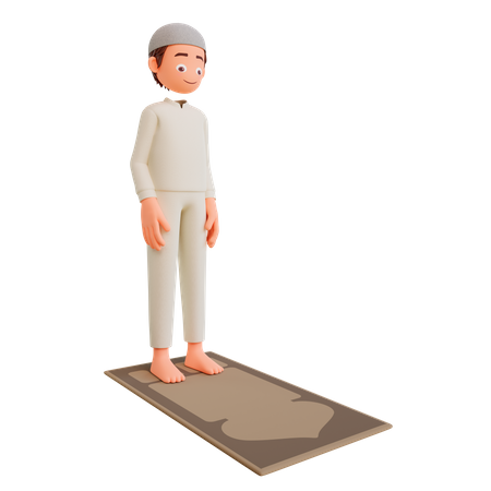 Islamic Man praying 3D Illustration