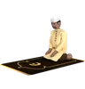 Islamic Man Sitting Between Sujood Pose