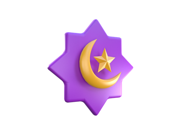 Islamic Moon  3D Icon