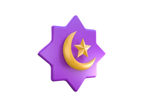 Islamic Moon  3D Icon