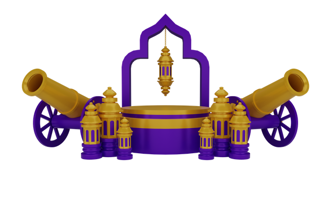 Islamic podium  3D Illustration