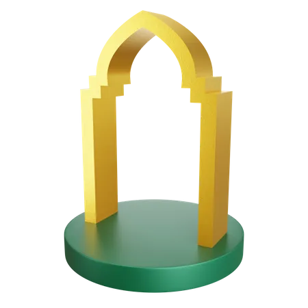 3 D Ramadan Podium Display 3D Icon