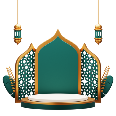 Islamic Podium Display  3D Illustration