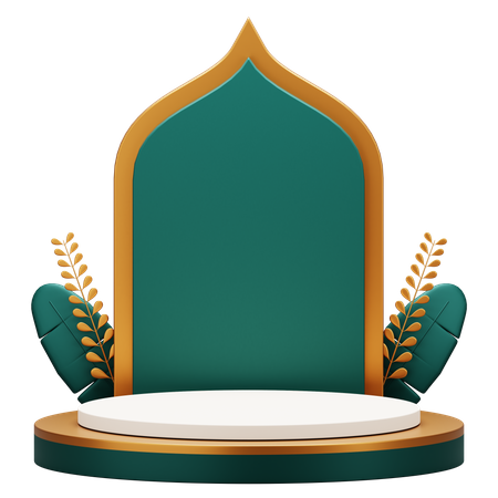 Islamic Podium Display  3D Illustration