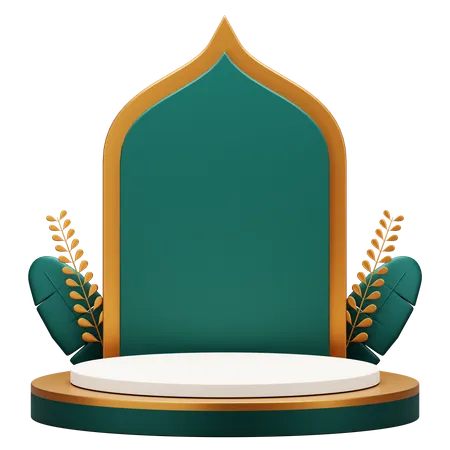 Islamic Podium Display  3D Illustration