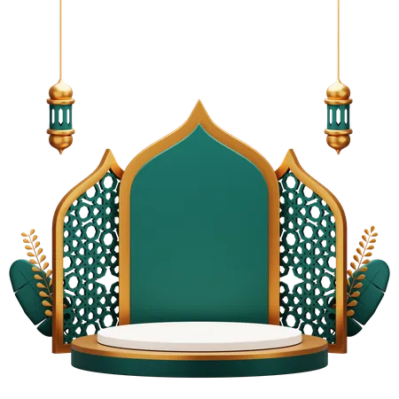 Islamic Podium Display  3D Illustration