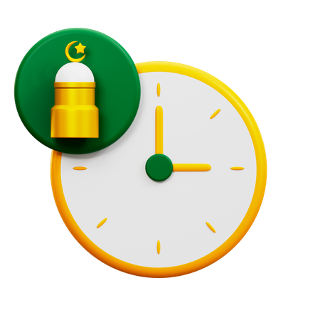 Islamic Prayer Times  3D Illustration