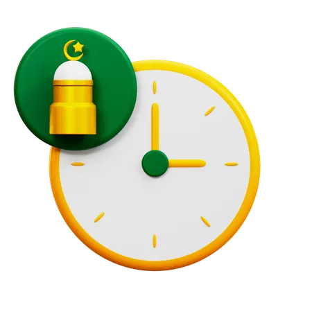 Islamic Prayer Times  3D Illustration