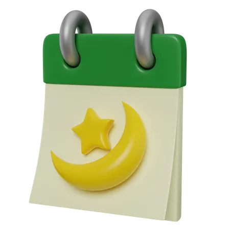 Islamic Ramadhan Calendar 3D Icon