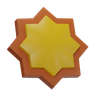 3d islamic star logo