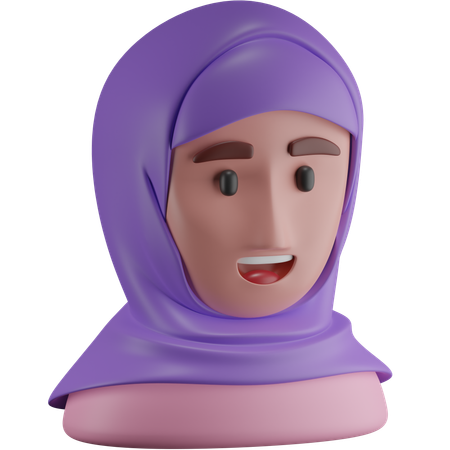 Islamic Woman  3D Icon