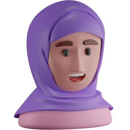 Islamic Woman  3D Icon