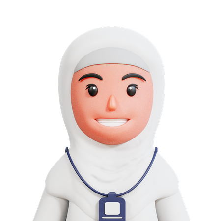 Islamic Woman  3D Illustration