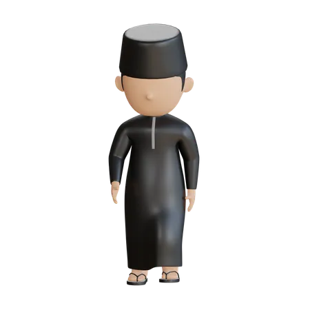 Marche masculine islamique  3D Illustration