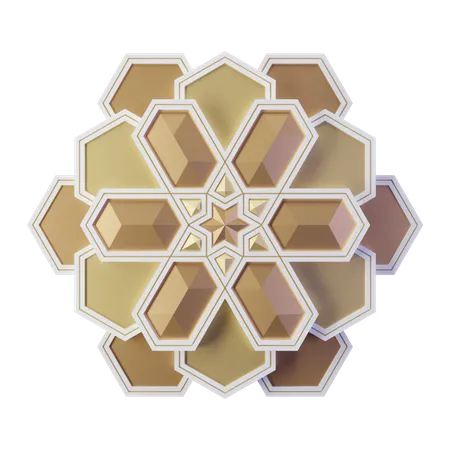 Mandala islamique  3D Illustration