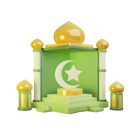 Podium islamique  3D Icon