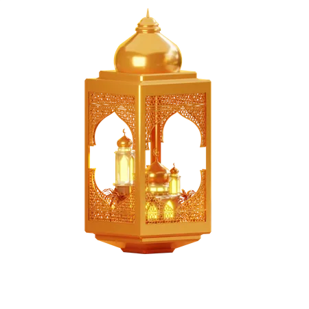 Islamische laterne  3D Illustration