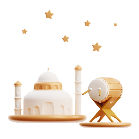 Islamische Moschee  3D Illustration