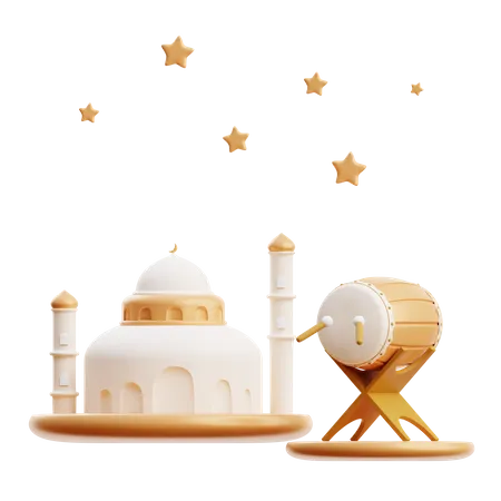 Islamische Moschee  3D Illustration