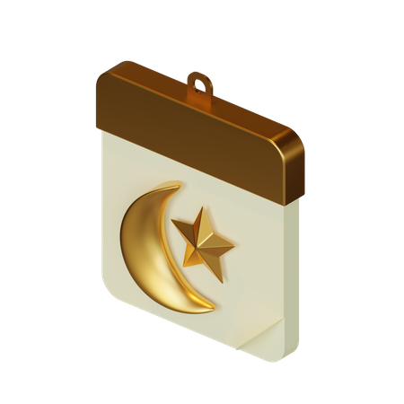 Islamischer Kalender 3D Icon