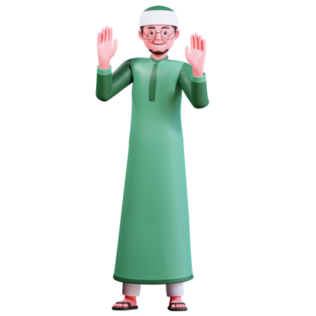 Islamischer Mann  3D Illustration