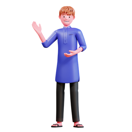 Islamischer Mann  3D Illustration