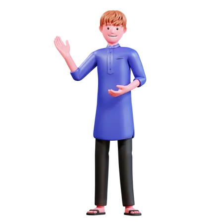 Islamischer Mann  3D Illustration