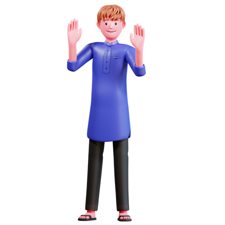 Islamischer Mann  3D Illustration