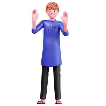 Islamischer Mann  3D Illustration