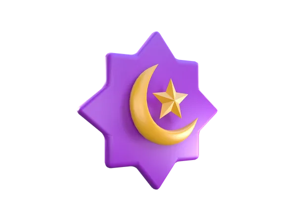 Islamischer Mond  3D Icon