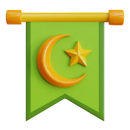 Islamischen Wimpel  3D Icon