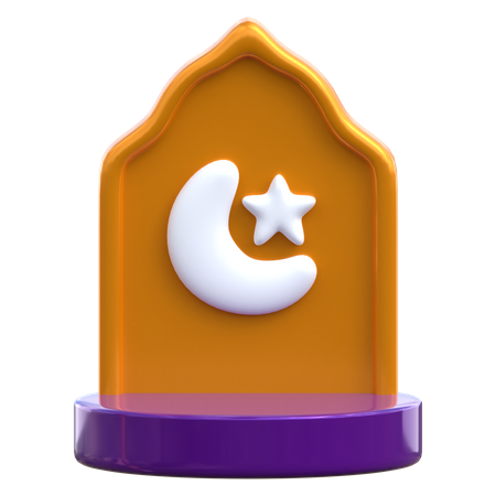 Islamisches Podium Ramadan  3D Icon