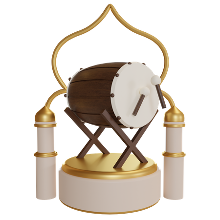 Islamisches Trommelpodium  3D Illustration