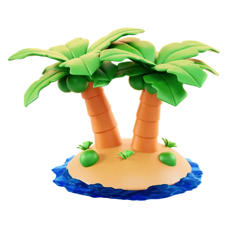島  3D Icon