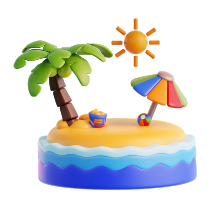 島  3D Icon