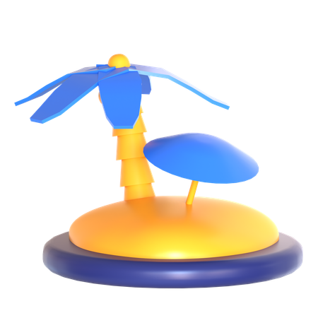 Island  3D Icon