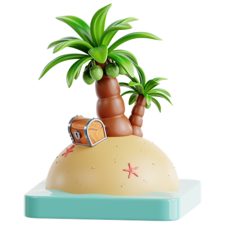 Island  3D Icon