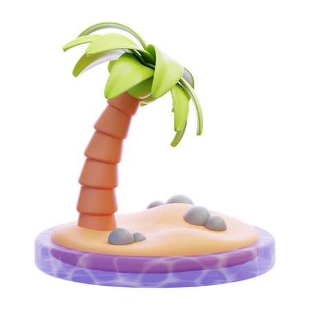 Island  3D Icon