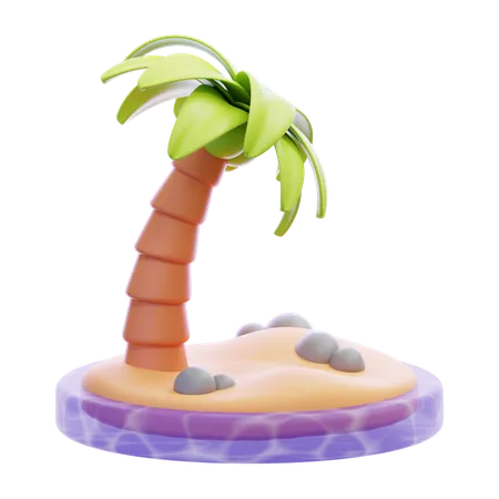 Island  3D Icon