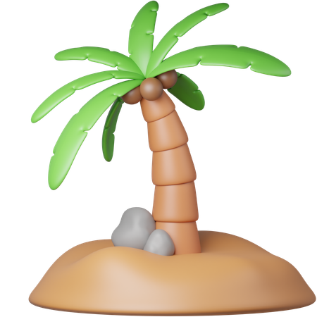 Island  3D Icon