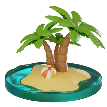 Island  3D Icon