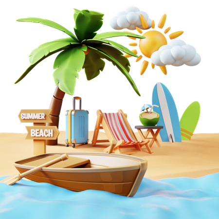 Island  3D Icon