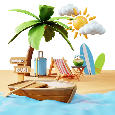 Island  3D Icon